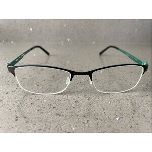 Eyebuydirect Pearl Brown 50-19-140 C1 Eyeglasses FRAMES ONLY half rim teal